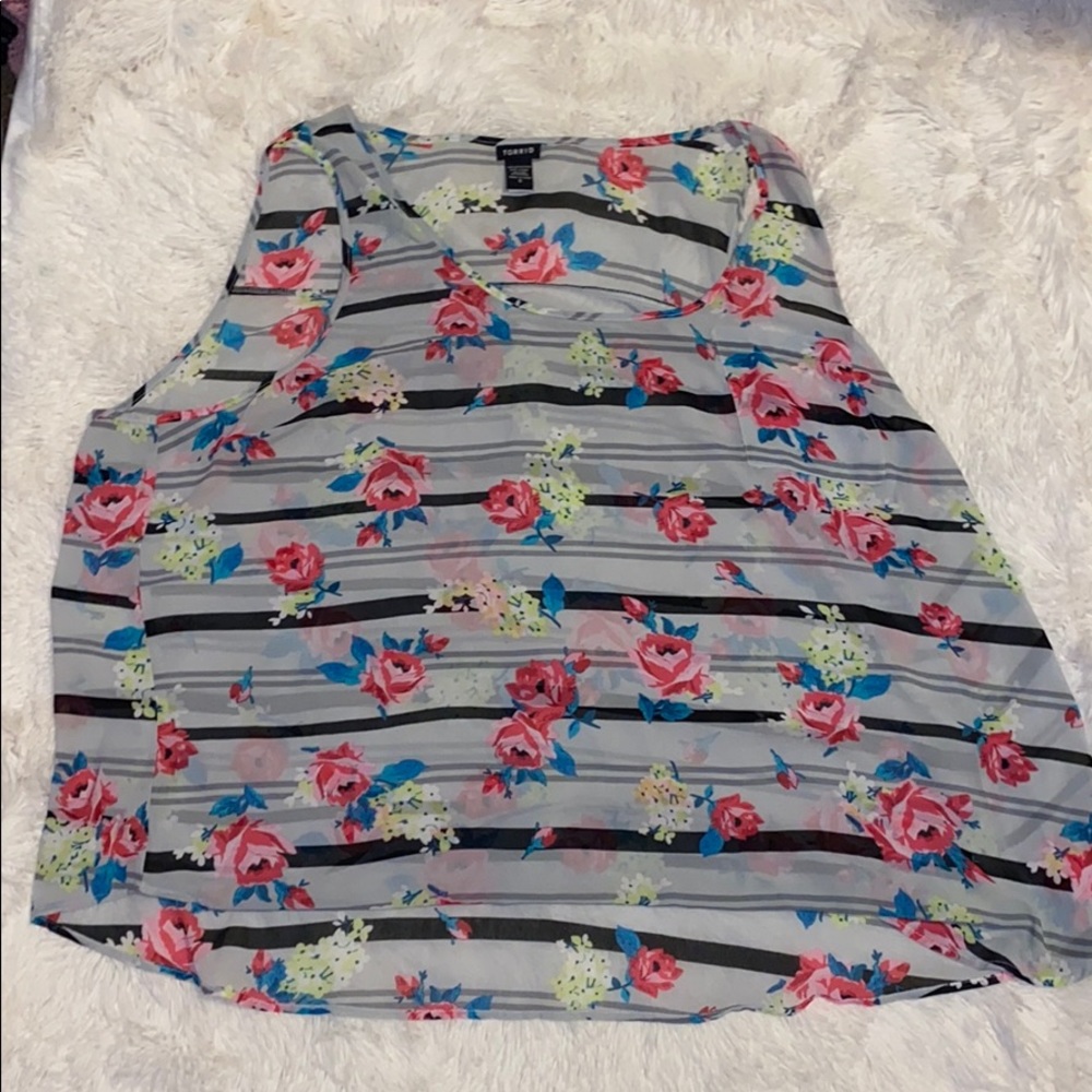 Torrid chiffon tank top